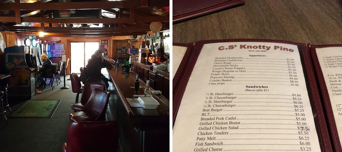 C S Knotty Pine Menu